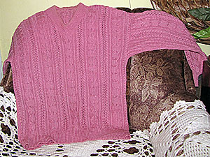 Вязаное джемпер "Розовый микс"