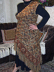 Вязаная туника в стиле "Сари"